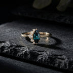 Marquise Cut Alexandrite Ring, Color Changing Stone, Solid Gold Engagement Ring