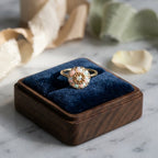 14k Gold Opal Flower Ring, Dainty Opal Cluster Engagement Ring for Women, Vintage Floral Opal Anniversary Ring, October Birthstone Jewelry