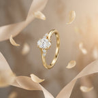 Oval Cut Moissanite Engagement Ring, 14k Solid Gold, Split Shank Diamond Accents