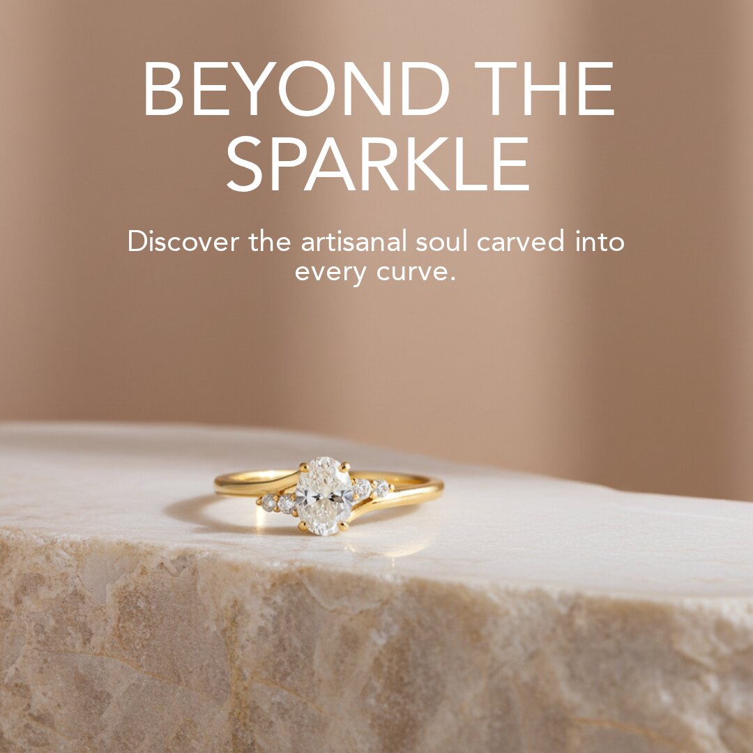 Oval Cut Moissanite Engagement Ring, 14k Solid Gold, Split Shank Diamond Accents