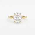 Oval Moissanite Engagement Ring, 2.5 Ct IGI Certified, 14k Gold, 4 Prong Set Bridal Ring