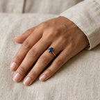 Oval Royal Blue Sapphire Engagement Ring, 2.5 Ct Genuine Lab Grown Sapphire, Silver Promise Ring, September Birthstone, Solitaire Ring The Jewel Temple