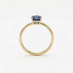 Oval Royal Blue Sapphire Engagement Ring, 2.5 Ct Genuine Lab Grown Sapphire, Silver Promise Ring, September Birthstone, Solitaire Ring The Jewel Temple